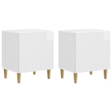 Bedside Cabinet 2 pcs High Gloss White 43 x 34.5 x 50 cm 894574