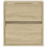 Wall-mounted Bedside Cabinets with LED Lights 2 pcs Sonoma Oak 3307966