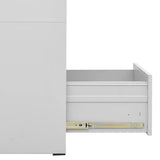 Filing Cabinet Light Grey Steel Medium Filing Cabinet 336279