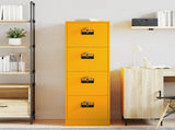 File Cabinet with Drawer 2 pcs Mustard Yellow 44 x 50 x 139 cm 3406157