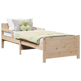 Bed Frame with Headboard Brown 80 x 200 cm Engineered Wood 877209