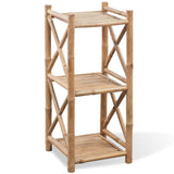 ZNTS 3-Tier Square Bamboo Shelf 242491