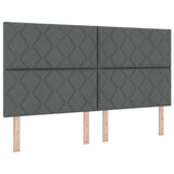 Box Spring Bed with Headboard Dark grey 180 x 200 cm Fabric 3339715