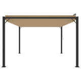 313928 Gazebo with Louvered Roof 3x4 m Taupe Fabric and Aluminium