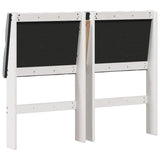 Upholstered Headboard Light Grey 120 cm Solid Pine Wood 879353