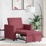 Pull out Sofa Bed Single Wine red 90 x 165 x 87 cm Fabric 42002687