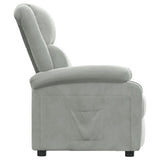 Recliner Chair Light Grey Velvet 342399
