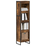 Book Cabinet Smoke Oak 40 x 30 x 155 cm Engineered Wood 886374
