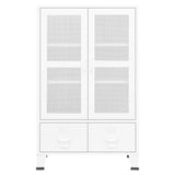 Industrial Storage Chest White Metal 339622