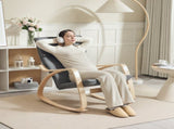 Comfortable Relax Rocking Chair, Upholstered Lounge Chair Recliner with High Back and Headrest for T3398P424865