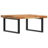 Basin Shelf Wall Mounted Steel and Solid Wood Acacia 3302885