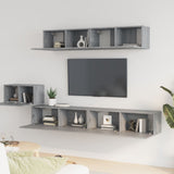 5 Piece TV Cabinet Set Grey Sonoma Engineered Wood 3114436