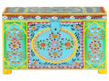 Hand Painted Storage Box 50x40x40 cm Solid Mango Wood 323540