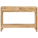 Console Table with 2 Drawers 110x35x75 cm Solid Wood Mango 354982