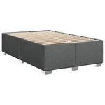ZNTS Box Spring Bed with Mattress Dark Grey 120x200 cm Fabric 3285863