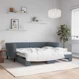 Daybed with Trundle without Mattress Dark Grey 90x190 cm Single 3197862