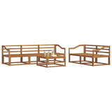 Outdoor Sofa Set 6 pcs Natural Solid Acacia Wood 3367207