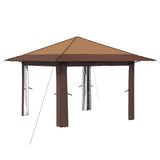 Gazebo without Sidewall Beige and Brown 42036809