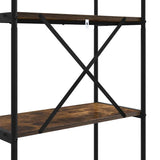Bookshelf 4-Tier 80 x 30 x 146 cm Engineered wood Smoked Oak 879895