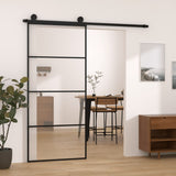 Sliding Door with Hardware Set 90x205 cm ESG Glass&Aluminium 3152148