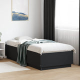 Bed Frame with LED without Mattress Black 90x200 cm 3209633