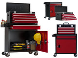 Two-Part Tool Storage Chest on Wheels - Black/Red T3398P342285