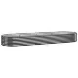 Garden Raised Bed Galvanised Steel 322x100x36 cm Anthracite 319001