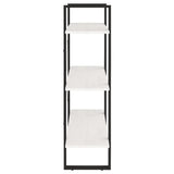 3-Tier Book Cabinet White 80x30x105 cm Solid Pine Wood 806533