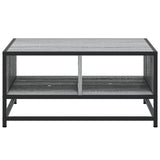 ZNTS Coffee Table Grey Sonoma 60.5x60.5x30 cm Engineered Wood and Metal 848767