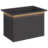 Garden Planter with LED Black 40 x 60 x 40 cm Steel 8008140