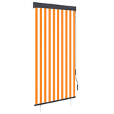 Outdoor Roller Blind 100x250 cm White and Orange 145957