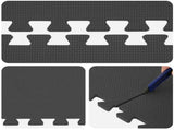 Pool Ground Mat 36 pcs 350 cm Round EVA Foam Black 42042639
