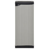 Garden Storage Cabinet Grey and Black PVC and Polypropylene Compact 340982