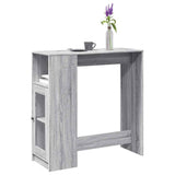 Bar Table with Racks Grey Sonoma 101x40x103.5 cm Engineered Wood 854369