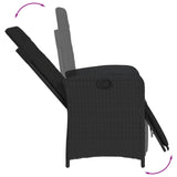 5 Piece Garden Dining Set with Cushions Black Poly Rattan 3212537