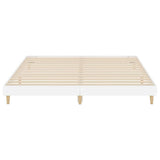 Bed Frame without Mattress High Gloss White 200x200 cm 832007