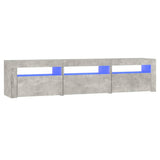 TV Cabinet with LED Lights Concrete Grey 180x35x40 cm 3152757