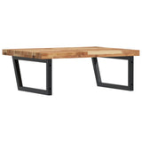 Basin Shelf Wall Mounted Steel and Solid Wood Acacia 3302943