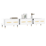 TV Cabinet High Gloss White 150x36x30 cm Engineered Wood 829134