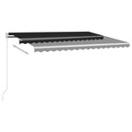 ZNTS Manual Retractable Awning 450x350 cm Anthracite 3068999