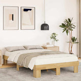 Bed Frame without Mattress 120x190 cm Small Double Solid Wood Oak 851958