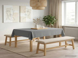 Table Cloth 5 pcs Rectangular Light Grey 140 x 160 cm Polyester 42040213