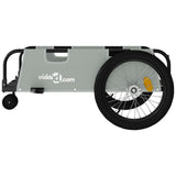 Bike Trailer Grey and Black Oxford Fabric and Iron 94196