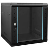 Network Cabinet with Storage Black 53 x 60 x 60 cm Steel 42017656