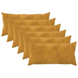 Cushion with Pillow HEERLEN 6 pcs Yellow Microfiber Fleece 925408