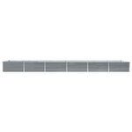 Garden Raised Bed Galvanised Steel 600x80x45 cm Grey 47072