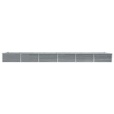 Garden Raised Bed Galvanised Steel 600x80x45 cm Grey 47072
