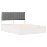 Bed Frame with Upholstered Headboard Light Grey 140 x 200 cm 3398233