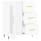 Sideboard High Gloss White 69.5x34x90 cm Engineered Wood 828022