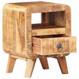 Bedside Cabinet 30x30x41 cm Rough Mango Wood 321616